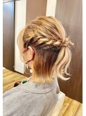 ハーフアップヘアアレンジ