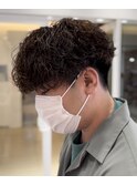 波巻きパーマ刈り上げマッシュメンズ仙台