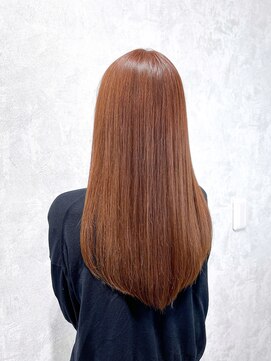 デミヘアー(Demi hair) チョコレートブラウン×ストレートヘアー