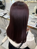 シェノン サントル(CHAINON CENTRE)&nbsp;黒髪/グレーベージュ/レイヤーロング/前髪パーマ