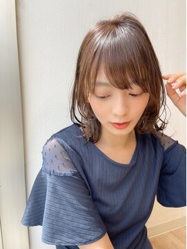 ネイロ 錦糸町(NeiRo) ★レイヤーくびれボブカット外ハネ束感デジパアッシュグレージュ