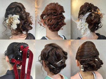 ヘア ガイオン(HAIR GAION)の写真/特別な日のヘアセットはプロにお任せ☆崩れにくいから長時間でも可愛いが続く♪早朝予約もご相談ください◎