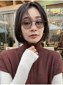 #切りっぱなしボブ #前下りボブ #顔周りレイヤー #小顔カット