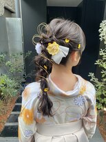 フェリーチェ(Felice)&nbsp;袴ヘアアレンジ　袴ヘアメイク　編み下ろし
