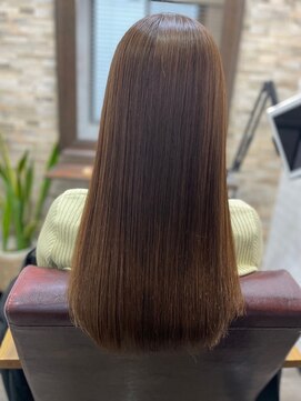 アトリエナガノ(atelier nagano) ニュアンスカラー/センターパート/ツヤ髪スタイル/ブルージュ