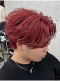 熊本メンズカラー ハイトーンカラー 赤髪 レッド MEN'S HAIR