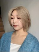 切りっぱなしボブ長めボブナチュラルボブ結べるボブ前下がりボブ
