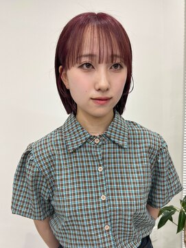ジュール(JOULE'S) pink brown/point cut bob
