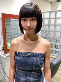 ストレートパーマ×ぱつっとボブ