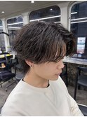 シャドウパーマメンズメッシュメンズパーマ波巻きパーマ韓国ヘア