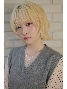 アデプト 綾瀬店(adept)の写真/透明感ブリーチカラーで垢抜けヘアへ【綾瀬ショートボブ特化】