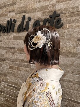 カペリ デ アーテ(Capelli di arte) 卒業袴/着物ヘア/ボブヘアアレンジ/袴/袴着付/ショート