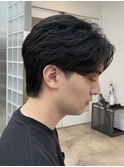 渋谷曲がる縮毛矯正ニュアンスパーマ毛流れセンターパート