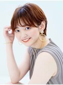 丸みショート/小顔ショート/白澤