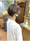襟足刈上げハンサムショート