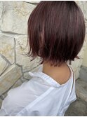 ピンク+ボブ