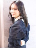 美髪レイヤーミディ×オリーブベージュ /20代/30代/40代/表参道
