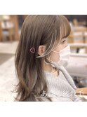 ショコラベージュメルティカラー☆韓国くびれヘアあざと後れ毛