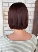 ボブピンクブラウン_グレージュカラーボブウルフ_ba400741