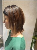 gronnの根本は染めないブリーチカラースタイル