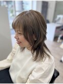 レイヤーカット・マットグレージュ