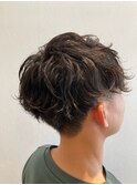 王道波巻きパーマ ショートマッシュ 前髪フリンジパーマ