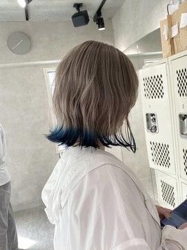 ハイプ(HYPE) 【藤沢】レイヤーボブ/エンドカラー(ブルー×グレーベージュ）