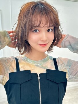 ラフィスヘアー ハーツ 松井山手店(La fith hair hearts) 【La fith】ふんわりミディアム×マロンベージュ