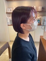 サラビューティーサイト 志免店(SARA Beauty Sight) 大人女性 ブリーチなしダークチェリーレッド☆小林