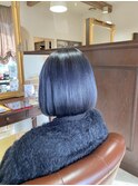 20代30代大人可愛い韓国風レイヤーショートボブバイオレット
