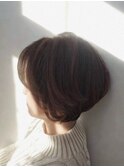 40代50代　ショートボブ　白髪ぼかし2502