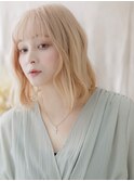 ハイトーンカラーくせ毛風ニュアンスパーマa志木10代20代30代