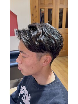 アヴァンス 天王寺店(AVANCE.) メンズアップバング×毛流れパーマ