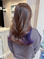 キャアリー(Caary)&nbsp;福山人気20代30代40代インナーパープル高発色ゆるツヤ巻きロング