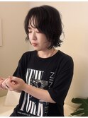 ボブパーマ×アッシュブラウン