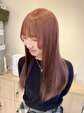 テトラ バイ ネオリーブ 横浜西口店(tetra by neolive) ピンクベージュ　ケアブリーチ2回　ハイトーン　ロング横浜★