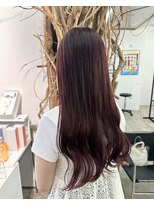 ソーソー(SoSo)&nbsp;ブリーチなしレッド×パープルミルクティーブロンド
