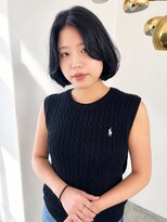 ユラギ フロム ユイマァル 倉敷(YURAGI from YUIMARL)&nbsp;倉敷ボブ20代30代40代韓国風タンバルモリ丸みボブ黒髪ボブ
