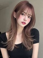 ロッソ 大橋店(Rosso) ベージュブラウンの外流しロング【大橋】