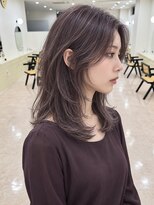 モト 船橋(moto)&nbsp;韓国ハッシュボブ外ハネ顔周りレイヤー艶感ローズブラウン船橋