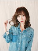 重めウルフ+シースルーバング+イノセントカラー