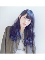 アピッシュ シーナ 海老名店(apish ciena)&nbsp;＊波巻きラフロング☆黒髪ワイドバングブルージュ♪