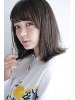 ヘアーアンドメイク シーク 八王子(HAIR&MAKE SeeK) 切りっぱなし外ハネロブ×サファイア