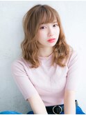 流しバング　オレンジベージュ