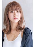 ACE  外ハネミディアム×モカアッシュブラウン