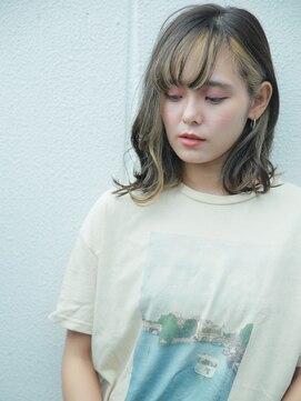 ヘアリゾート粋 ウナム 新宿東口店(enam) 【新宿東口店：笈川綾香】前髪ハイライト/インナーカラー