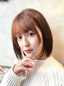 ブルーダー(Bruder) フェイスフレーミング　オレンジ　ミディアムヘア