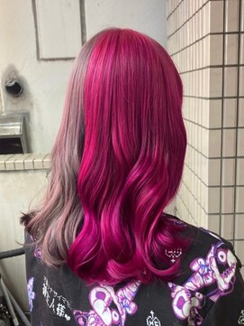 マティーナ ヘアー 池袋(Matina hair) 【ツートンカラー☆ビビッドピンク×グレージュ】池袋美容室
