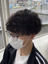 ブランコジーサウス(BLANCO G South) 波巻きスパイラルパーマ ツーブロック マッシュ 骨格補正