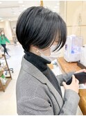 【morio札幌】札幌ショート　大人かわいい黒髪ハンサムショート